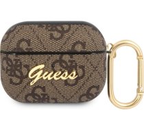 Guess - Guess 4G Script PC/PU Case for AirPods Pro Brown 57983103575
