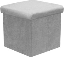 Pufs JESSE ar uzglabāšanas vietu 30x30xH30cm, pelēks 40735