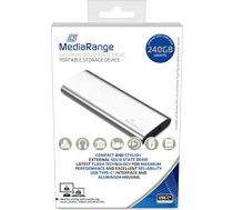 MediaRange 240 GB, external SSD (silver, USB-C 3.2 (10 Gbit / s), external) MR1101