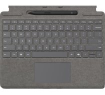 Microsoft Surface Pro Keyboard with Slim Pen (platinum, DE layout, for Surface Pro (11th Edition)/10 for Business/9/8) 8X6-00218