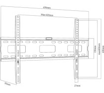 Maclean TV MC-419 Wall Mount Bracket 32"-100" VESA 600x400 45kg Tilting Universal Adjustable Spirit Level Accessories Flat Heavy Duty MC-419