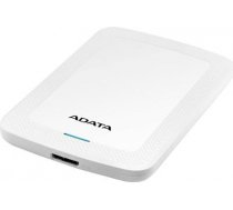 ADATA External Hard Drive HV300 1000 GB, 2.5 ", USB 3.1, White AHV300-1TU31-CWH