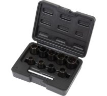 Welzh Werkzeug Aprautu skrūvju galvu izskrūvēšanas komplekts 3/8" 10-19mm, 9gab., Welzh