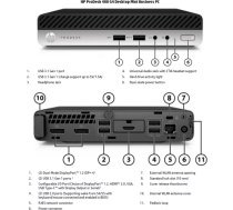 HP Renewed Grade A ProDesk 400 G4 Intel Core i3 i3-8100T 8 GB SSD 256 GB Intel UHD Graphics 630 Windows 11 Pro HPPRODESK400G4I38100T8256A