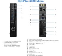 DELL Renewed Grade A OptiPlex 3080 Micro Intel Core i5 i5‑10500T 8 GB SSD 256 GB Intel UHD Graphics 630 Windows 11 Pro DELLOPTIPLEX3080I510500T8256A