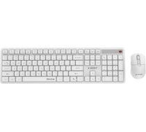 Klaviatūra un pele Gembird Desktop set Silent key Pro Business wireless US White KBS-WMS-01-W