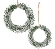 Ziemassvētku rotājums Springos CA1210, zaļa mini vainags, 10 cm CA1210