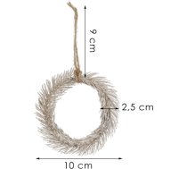 Ziemassvētku eglītes dekors mini vainags Springos CA1209, 10 cm CA1209
