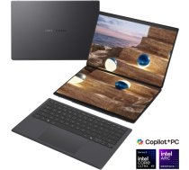 Asus Zenbook Duo UX8407AA-SN066W Moher Gray 14 " OLED Touchscreen 2.8K 2880 x 1800 pixels 144 Hz Anti-Reflective Intel Core Ultra X9 378H 32 GB LPDDR5X Solid-state drive capacity 2000 GB Intel Arc Graphics Windows 11 Pro 802.11be Bluetooth version 5.4 Key 90NB16V1-M00YM0
