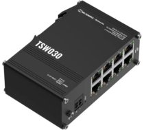 Teltonika Switch TSW030 Unmanaged DIN rail mountable 10/100 Mbps (RJ-45) ports quantity 8 Power supply type 2-pin industrial DC power socket TSW030000000