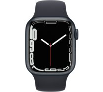Apple Watch Series 7 GPS, 41mm Midnight Aluminium Case with Sport Band - Regular Midnight MKMX3EL/A
