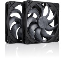 Datora ventilators Noctua NF-A12X25 G2 PWM SX2-PP CHROMAX.BLACK 140 mm melns NF-A12X25 G2 PWM SX2-PP CHROMAX.BLACK