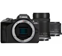 Canon EOS R50 + RF-S 18-45mm F4.5-6.3 IS STM + RF-S 55-210mm F5-7.1 IS STM (SIP) Megapixel 24.2 MP Image stabilizer ISO sensitivity (max) 32000 Display diagonal 2.95 " Wi-Fi Video recording Automatic, manual CMOS Black 5811C023