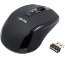 Logilink Maus optisch Funk 2.4 GHz wireless, Black, 2.4GH wireless mini mouse with autolink ID0031