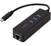 LOGILINK - USB 3.0 type c to gigabit adapter to 1x RJ45 and 3x USB 3.0 type A UA0283