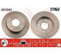 TRW Bremžu disks DF2592 DF2592