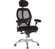 Biroja krēsls Office4You GAIOLA melns audums, hromēts pamats 350-00820