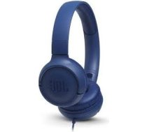 JBL T500 Blue on-ear austiņas ar mikrofonu, zilas JBLT500BLU