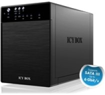 Raidsonic ICY BOX IB-3640SU3, external 4-bay JBOD system for 3,5“ SATA I/II/III HDD, USB 3.0 + eSATA, black IB-3640SU3