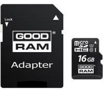 GOODRAM memory card Micro SDHC 16GB Class 10 UHS-I + Adapter M1AA-0160R12