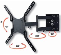 Techly Sienas stiprinājums for TV LCD/LED/PDP double arm 23-55'' 45 kg VESA black 308893
