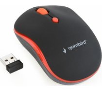 GEMBIRD USB Optical Wireless optical mouse, black/red MUSW-4B-03-R