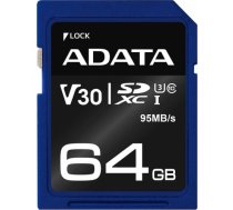 A-data ADATA Premier Pro SDXC UHS-I U3 64GB (Video Full HD) Retail ASDX64GUI3V30S-R