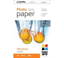 ColorWay High Glossy Photo Paper, 50 sheets, A4, 200 g/m² PG200050A4