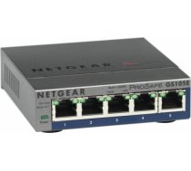 Netgear Switch GS105E Web Management, Desktop, 1 Gbps (RJ-45) ports quantity 5, Power supply type External GS105E-200PES