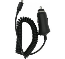 HQ Premium Auto Lādētājs 1A + Micro USB kabelis Melns HQ-1A-BK