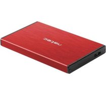 Natec external enclosure RHINO GO for 2,5'' SATA, USB 3.0, Red NKZ-1279