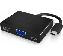 Raidsonic IcyBox Docking Station USB Type-C for Notebooks, 2xUSB 3.0, RJ45, USB Type-C IB-DK4034-CPD