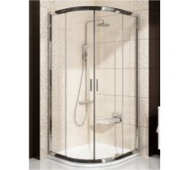RAVAK BLCP4-90 dušas kabīne-stūris ar bīdāmām durvīm 90x90cm, R500, pusaplis, satīns+stikls Grape 3B270U00ZG