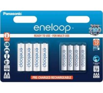 Panasonic Eneloop R6/AA 1900mAh, 4 Pcs + R03/AAA 750mAh, 4 Pcs, Blister BK-KJMCCE44E