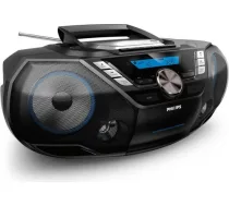 PHILIPS AZB798T/12 portatīvā CD Magnetola skaņas iekārta, melna AZB798T/12