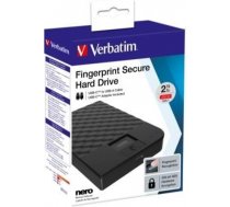 VERBATIM FINGERPRINT SECURE HDD 2TB AES 256 ENCRYPTION USB 3.1 GEN 1 (2.5'') 53651