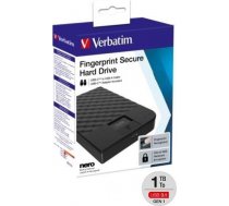 VERBATIM FINGERPRINT SECURE HDD 1TB AES 256 ENCRYPTION USB 3.1 GEN 1 (2.5'') 53650