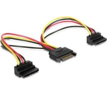 Gembird cable power SATA 15 pin -> 2x SATA HDD (angled connectors) CC-SATAM2F-02