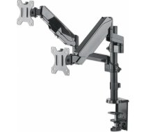 Manhattan Double desk LED/LCD monitor arm 17''-32'' 2x8kg gas spring adjustable 461597