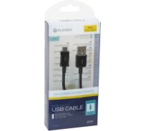 Platinet cable USB - microUSB 1m, black 42868