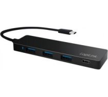 LOGILINK- Ultra-slim USB-C 3.1 hub, 4-port, black UA0311