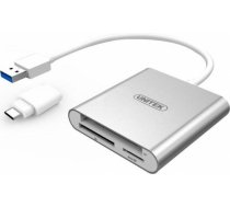 Unitek USB3.0 to Multi-In-One Aluminium Card Reader (With USB Type-C Adaptor) Y-9313D