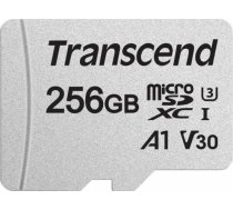 Transcend microSDXC USD300S 256GB CL10 UHS-I U3 Up to 95MB/S with adapter TS256GUSD300S-A