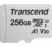 Transcend microSDXC USD300S 256GB CL10 UHS-I U3 V30 Up to 95MB/S with adapter TS256GUSD300S-A