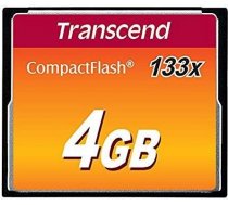 MEMORY COMPACT FLASH 4GB/SLC TS4GCF133 TRANSCEND TS4GCF133