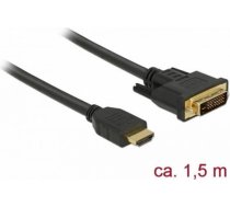 Delock HDMI to DVI-D 24+1 cable bidirectional 1.5 m black 85653