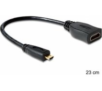 Delock Cable High Speed HDMI with Ethernet - HDMI micro D male > HDMI A female 65391