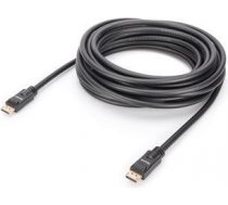 Assmann Cable DisplayPort 4K 60Hz UHD Type DP/DP M/M with amplifier interlock, black 10m AK-340105-100-S