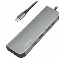 LOGILINK - USB-C™ multifunction hub, HDMI, PD, card reader, USB 3.2 Gen UA0343