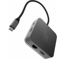 Green Cell HUB2 USB-C, 3x USB 3.0 RJ45 1Gbps HDMI 4K, DEX Nintendo Switch Apple AK61